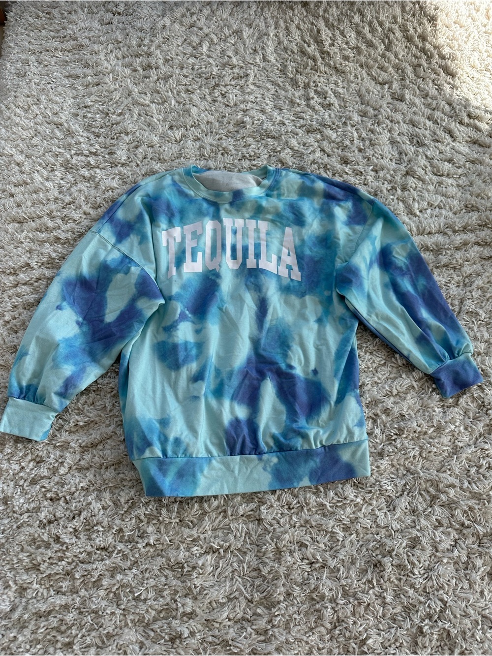 Tequila Tie-Dye Crewneck Sweatshirt - Blue